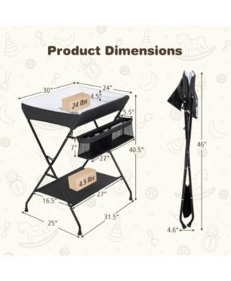 Baby Storage Folding Diaper Changing Table