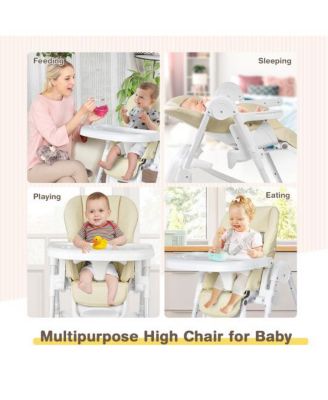 Girls Folding Chair with Wheel Tray Storage Basket