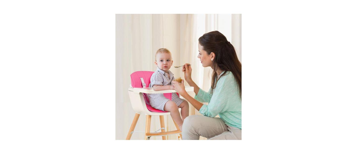 Girls Wooden 3 in 1 Convertible High chair with Cushion