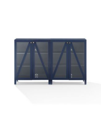 Furniture Cassai 2 Piece Medium-Density Fiberboard (MDF) Media Sideboard Cabinet Set