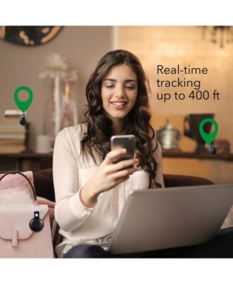 WTag Bluetooth Tracker - MFi Certified Luggage Trackers, Key Tracker, Pet Tracker, Phone Tracker, and More - Works with Apple Find My (Not Compatible with Android) (Black)