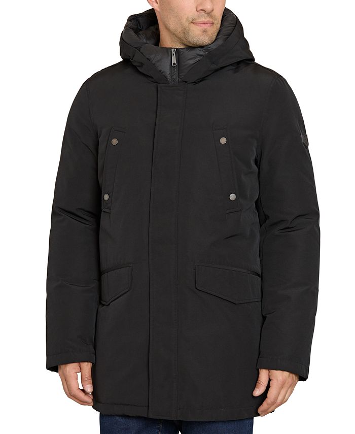 Sam Edelman Men's Three-Quarter Hooded Parka Coat - Macy's