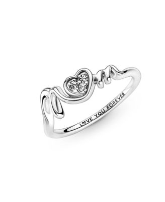 Cubic Zirconia Moments Mom Pave Heart Ring