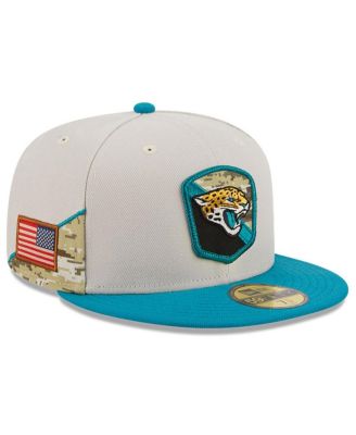 Men's New Era Stone, Teal Jacksonville Jaguars 2023 Salute To Service ...