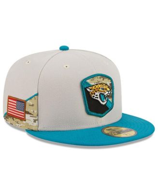 Men's New Era Stone, Teal Jacksonville Jaguars 2023 Salute To Service ...