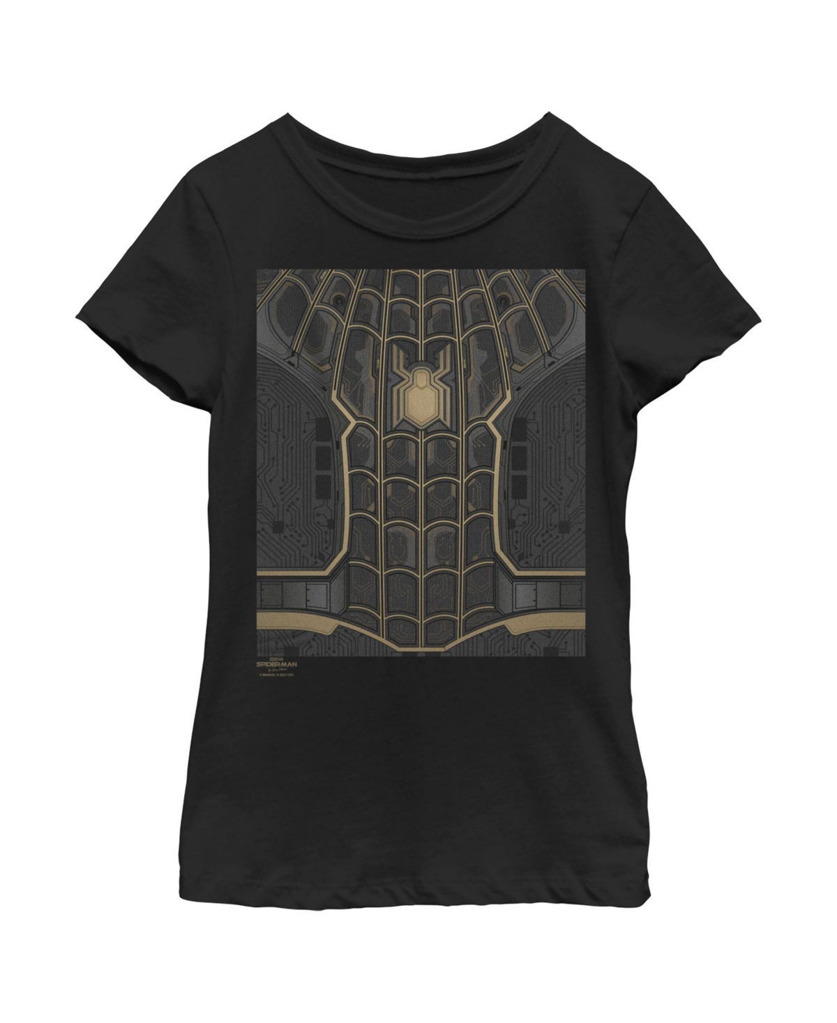Marvel Kids' Girl's  Spider-man: No Way Home Black Suit Child T-shirt