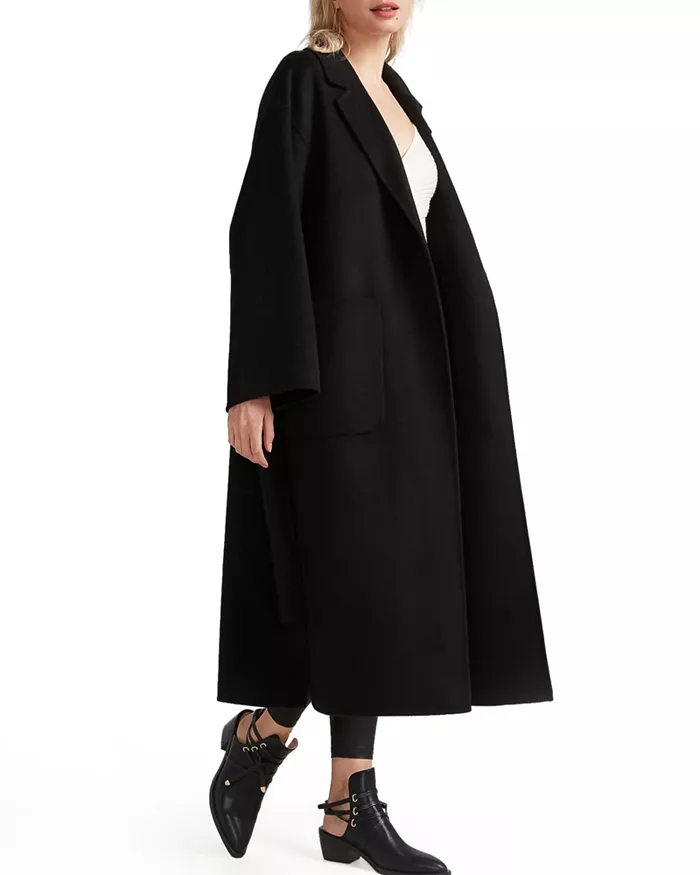 Women's Wide Awake Split Hem Overcoat - thumbnail 3