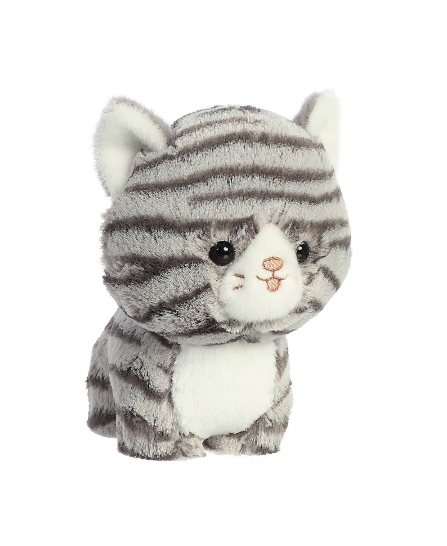 Детская мягкая игрушка Aurora Small Tabby Teddy Pets Playful Plush Toy Grey 7" — фото 2