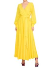 Macys womens yellow dresses outlet