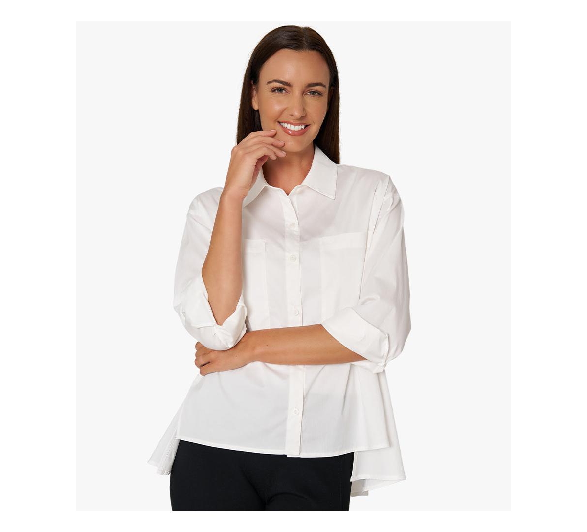 Women's Wear Anywhere Shirt In Cotton Poplin - Soft white