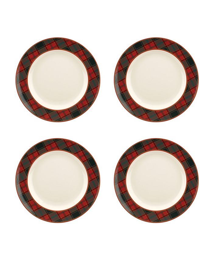 Spode Christmas Tree Tartan Dinner Plate, Set of 4 Macy's