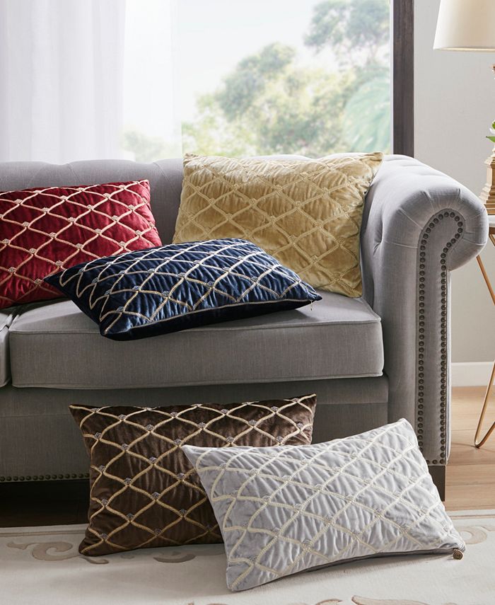 Croscill Aumont Oblong Decorative Pillow, 22" x 15" Macy's