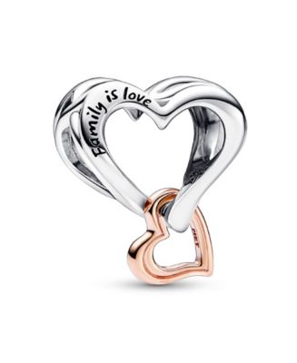 Pandora Sterling Silver Two-Tone Openwork Infinity Heart Charm - Macy's