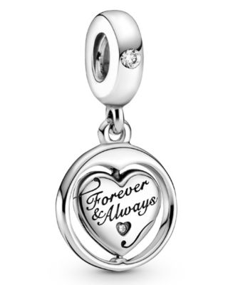 Pandora Cubic Zirconia Spinning Forever Always Soulmate Dangle Charm ...