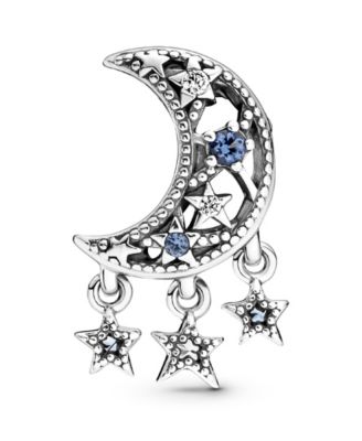 Mixed Stone Star Crescent Moon Charm
