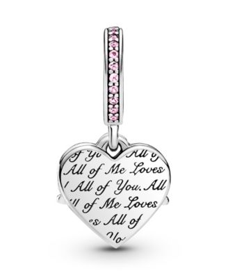 Mixed Stone Heart Mom Dangle Charm