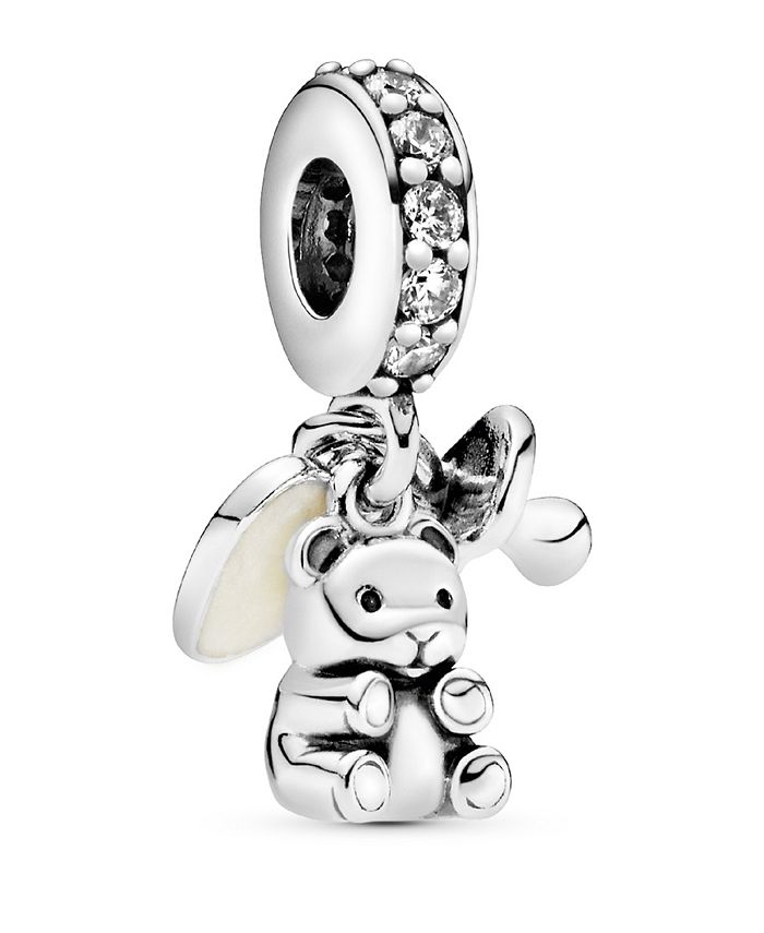 Pandora Cubic Zirconia Baby Teddy Bear Dangle Charm - Macy's