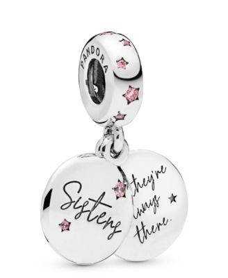 Cubic Zirconia Forever Sisters Dangle Charm