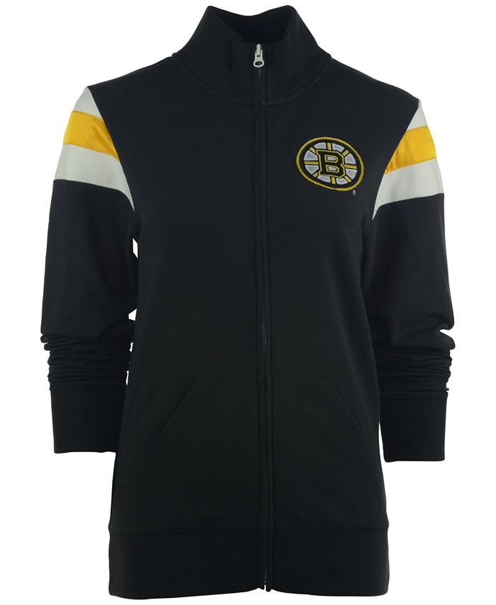 Women's Fanatics Branded Black/Gold Boston Bruins Top Speed Lace-Up Pullover Sweatshirt