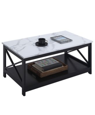 39.5" Medium-Density Fiberboard Oxford Coffee Table with Shelf