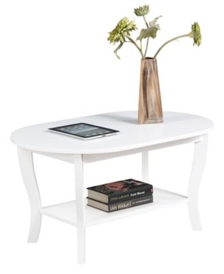 36" Medium-Density Fiberboard American Heritage Oval Coffee Table