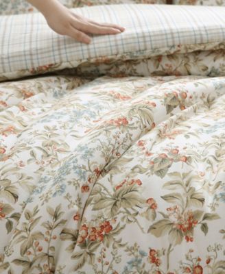 Bramble Floral Cotton Reversible 3-Piece Comforter Set, King
