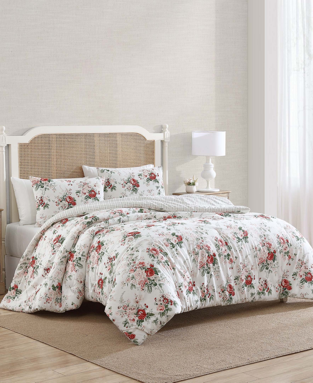 Laura Ashley Ashfield Flannel -Piece Comforter Set