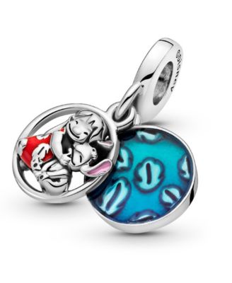 Sterling Silver Disney Lilo Stitch Family Dangle Charm
