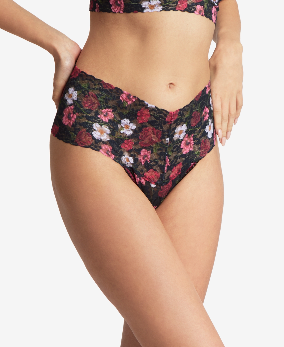Hanky Panky Printed Signature Lace Retro Thong, Pr9k1926 In Am I Dreaming Floral Print