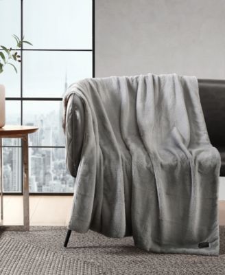 Solid Faux Fur Throw, 60x50