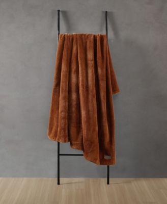 Solid Faux Fur Throw, 60x50
