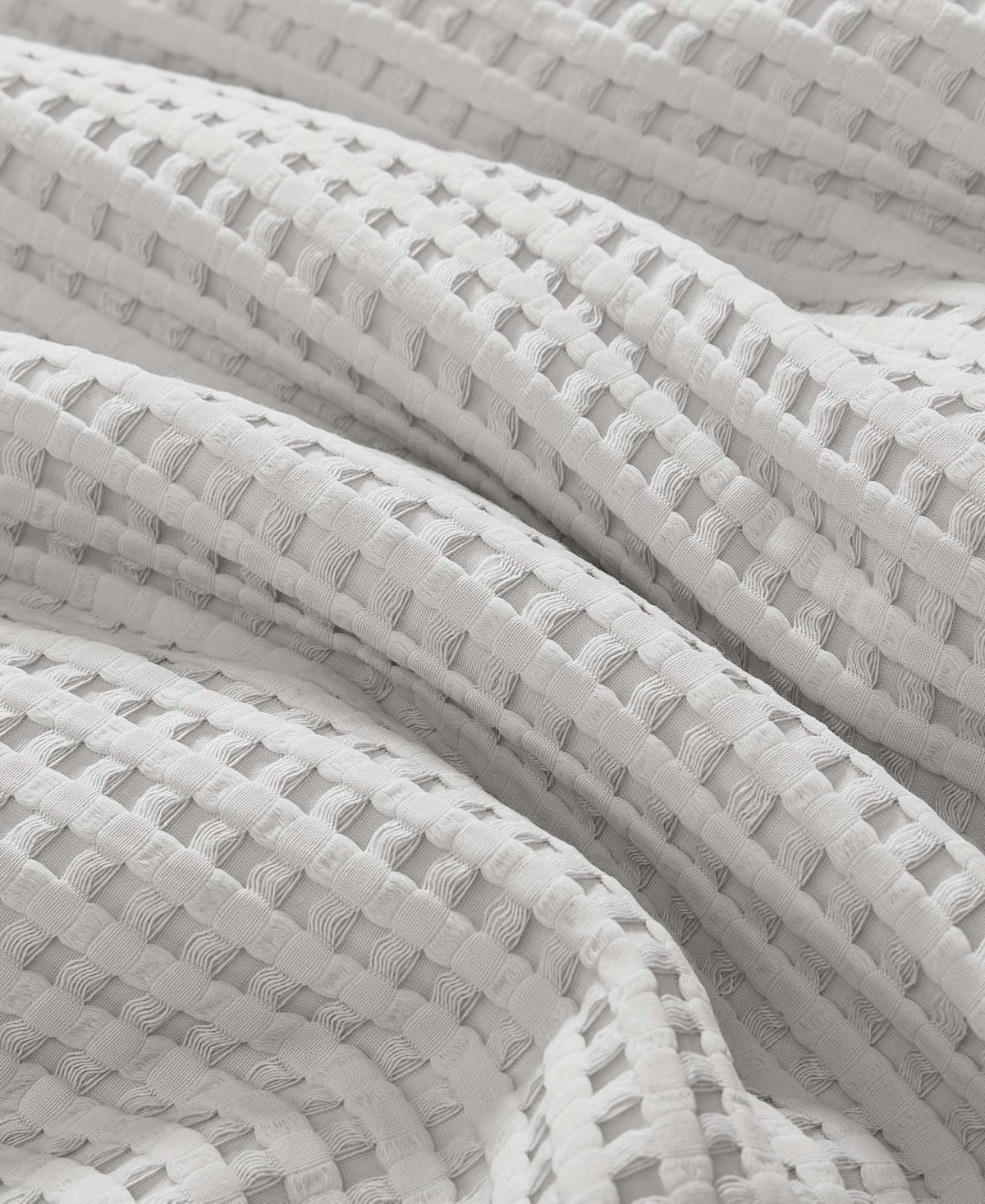 Kenneth Cole New York Solid Waffle 3 Piece Duvet Cover Set