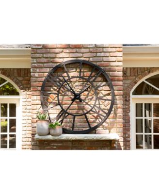 Large Orange Whitewashed Terracotta Urn