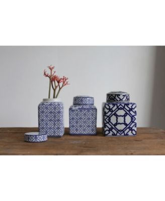 Decorative Ceramic Ginger Jar with Lid