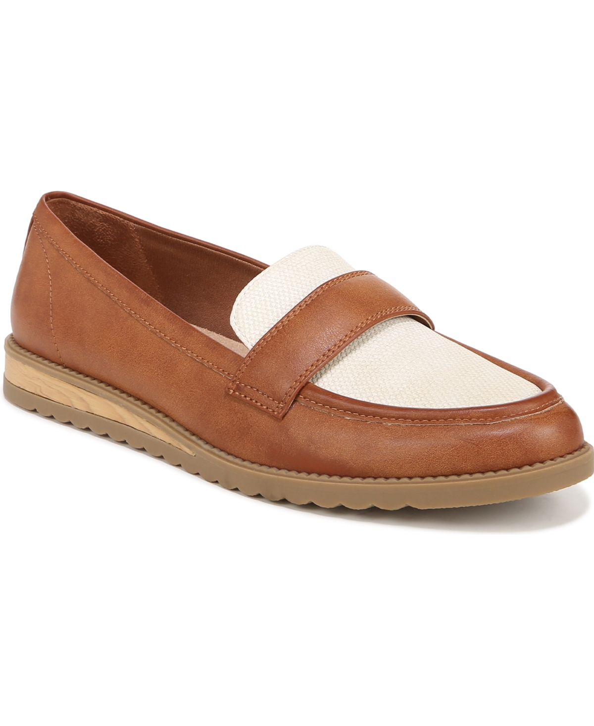 Dr. Scholl's Women's Jetset Band Loafers In Honey Brown Faux Leather