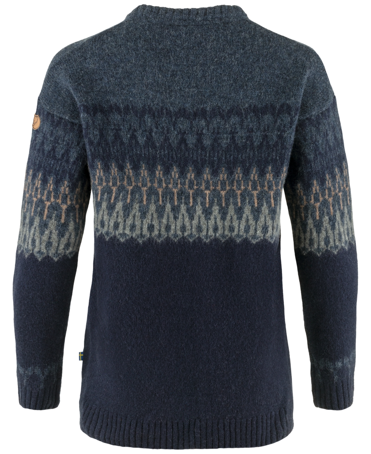 Shop Fjall Raven Women's Ovik Path Wool Jacquard-knitted Sweater In Deep Patina-misty Green