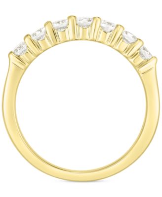 Diamond Seven Stone Polished Band (1/2 ct. t.w.) in 14k Gold