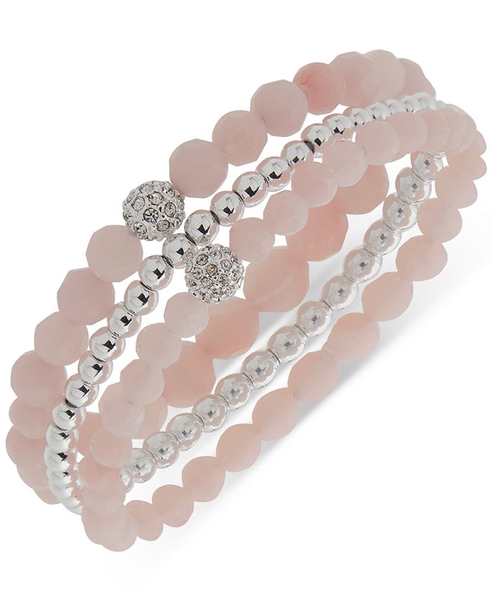 Michael kors rose gold shop plated stone set bead bracelet