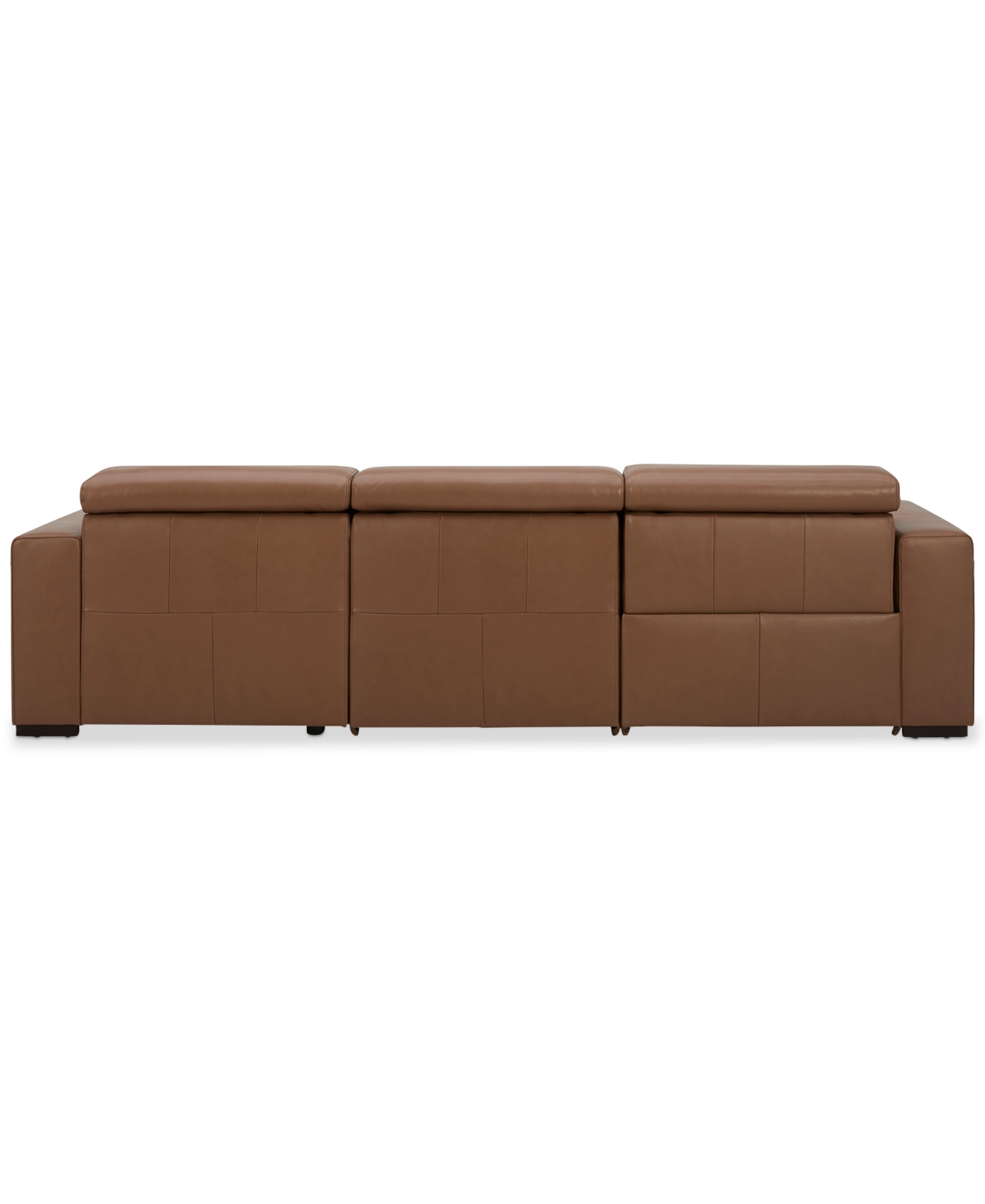 Nevio 3-Pc. Leather Sectional with 1 Power Recliner, Headrests and Chaise, Created For Macy's