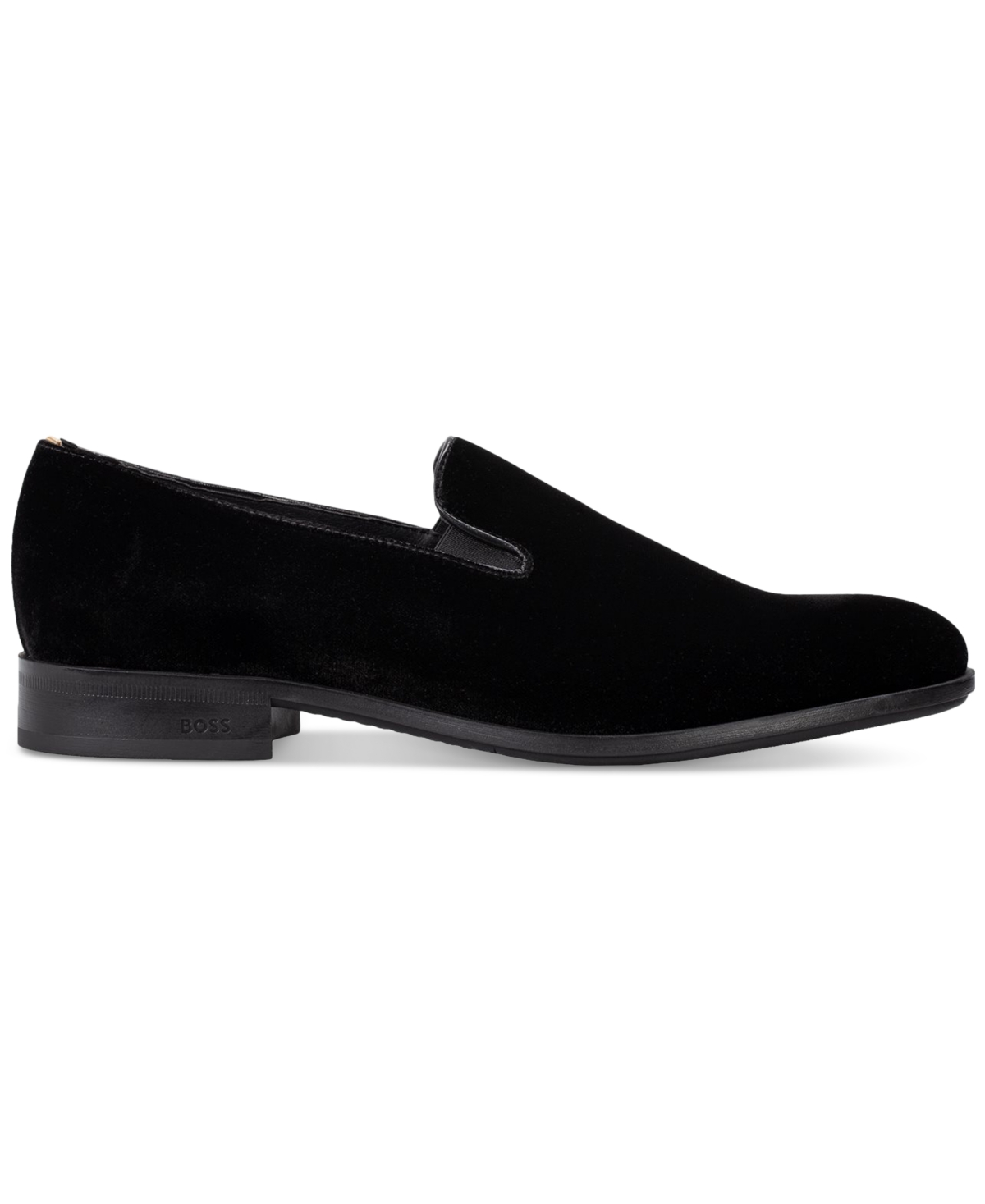 Shop Hugo Boss Men's Colby Velvet Dress Loafers In Black