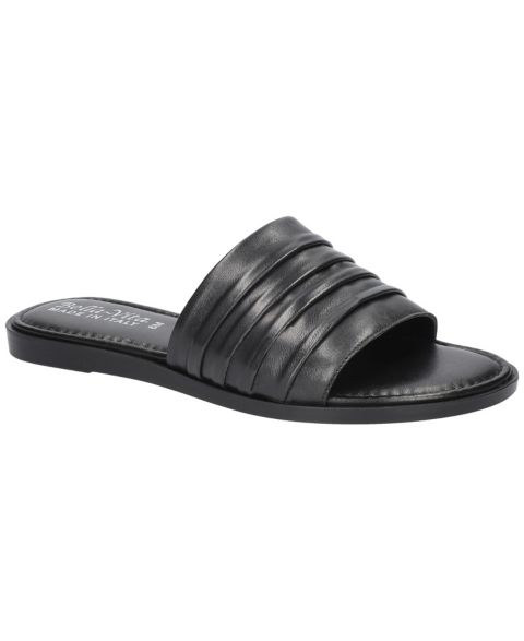 Женские сандалии Bella Vita Italy Rya-Italy Flat Slide, цвет: Чёрный кожаный