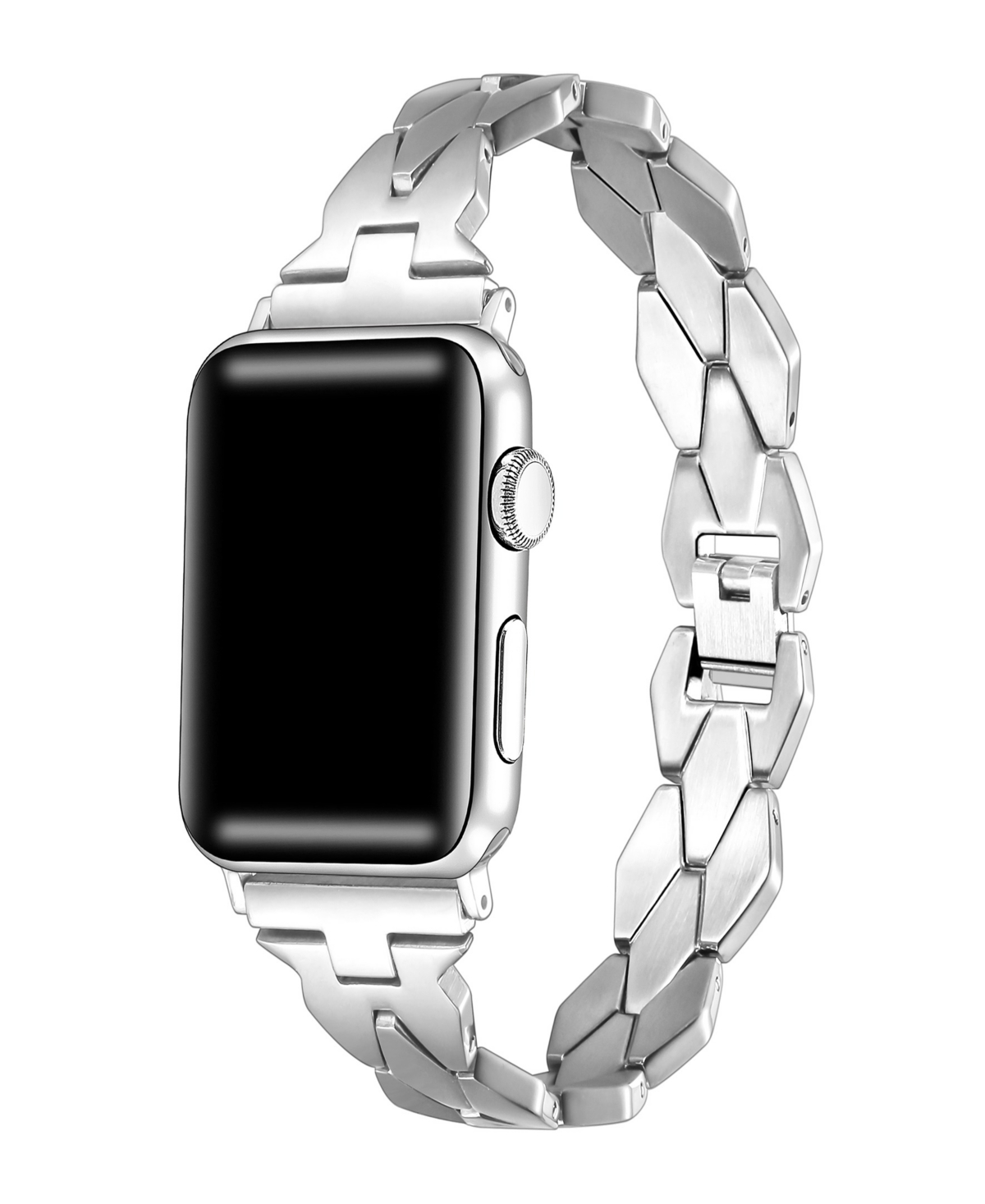 Unisex Ava Stainless Steel Band for Apple Watch Size- 42mm, 44mm, 45mm, 49mm - Silver