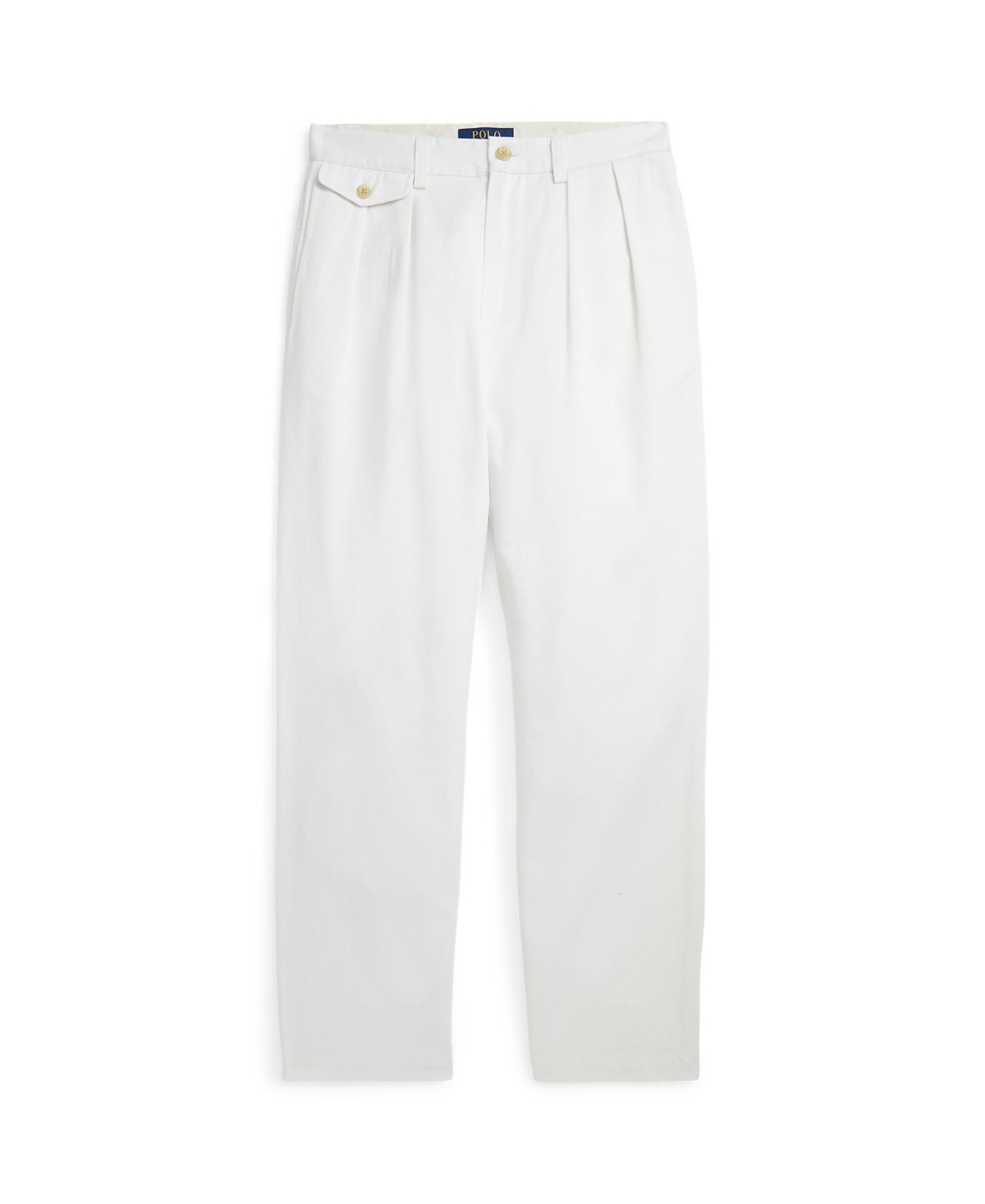 Polo Ralph Lauren Kids' Big Boys Whitman Relaxed Fit Pleated Chino Pants In Deckwash White