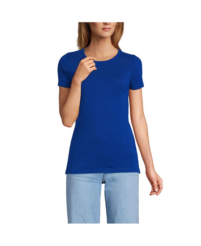 Lands' End Petite Cotton Rib Tshirt Macy's