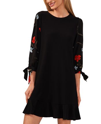 Cece etched shop floral shift dress