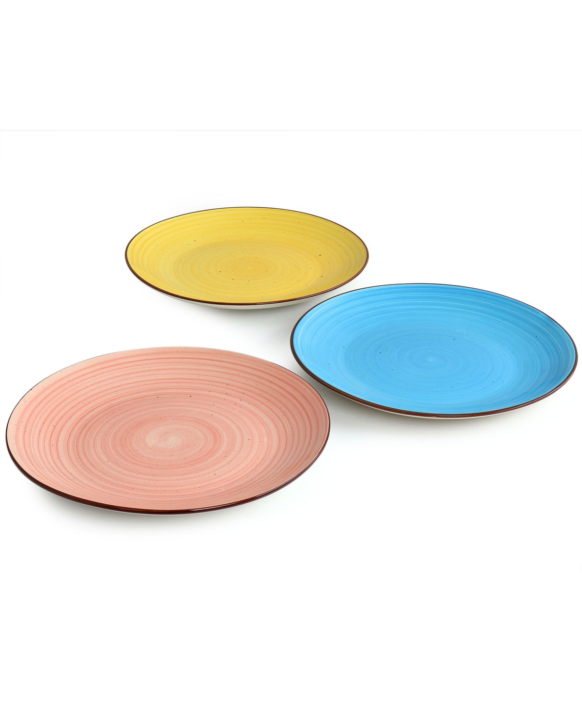 Elama Sebastian 6 Piece Stoneware Dinner Plate Set, Service For 6 In Multi