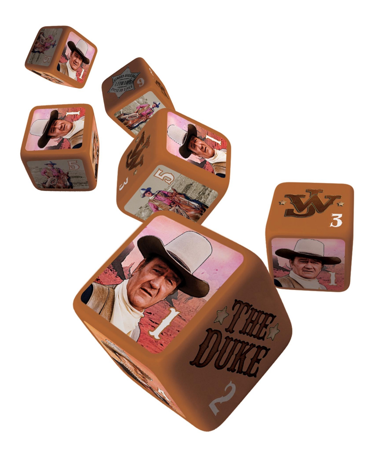 Masterpieces John Wayne - 6 Piece D6 Gaming Dice Set Ages 6 and Up