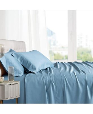100% Viscose Bamboo 4 Pc Sheet Set, Super Queen