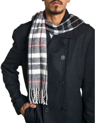 Men's Scarf Soft 80 Inch Long Warm Scarves Plaids Winter Shawl
