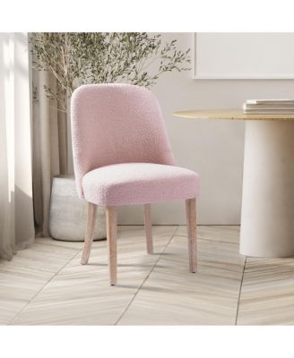 Mid-Century Modern Upholstered Boucle Dining Chair